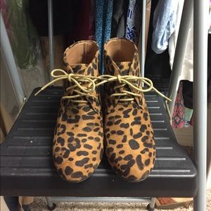 Leopard booties