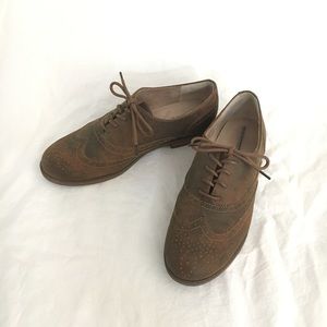 MERONA Brown Oxfords. Barely Worn!