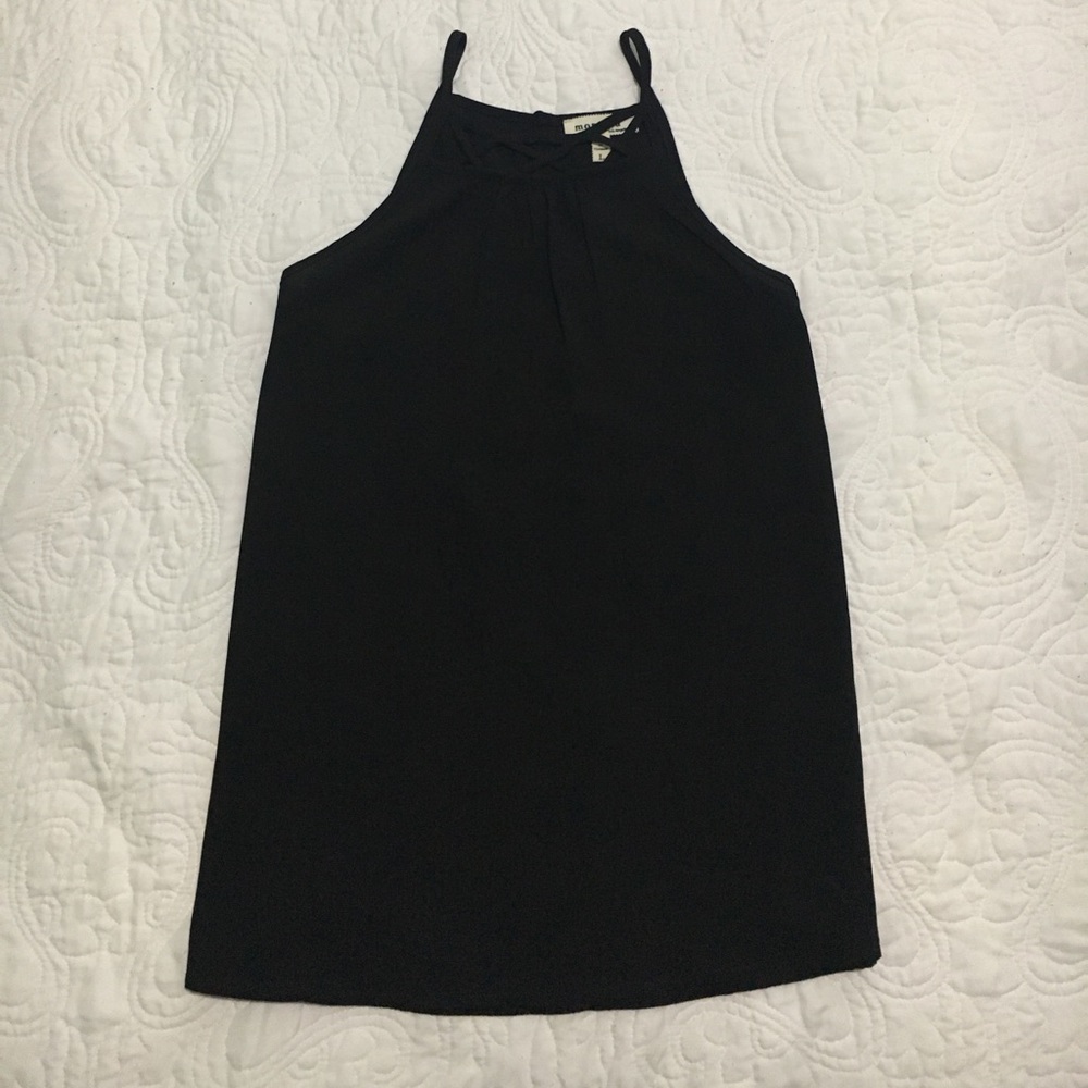Black high neck tank top