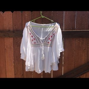 Flowy peasant top!