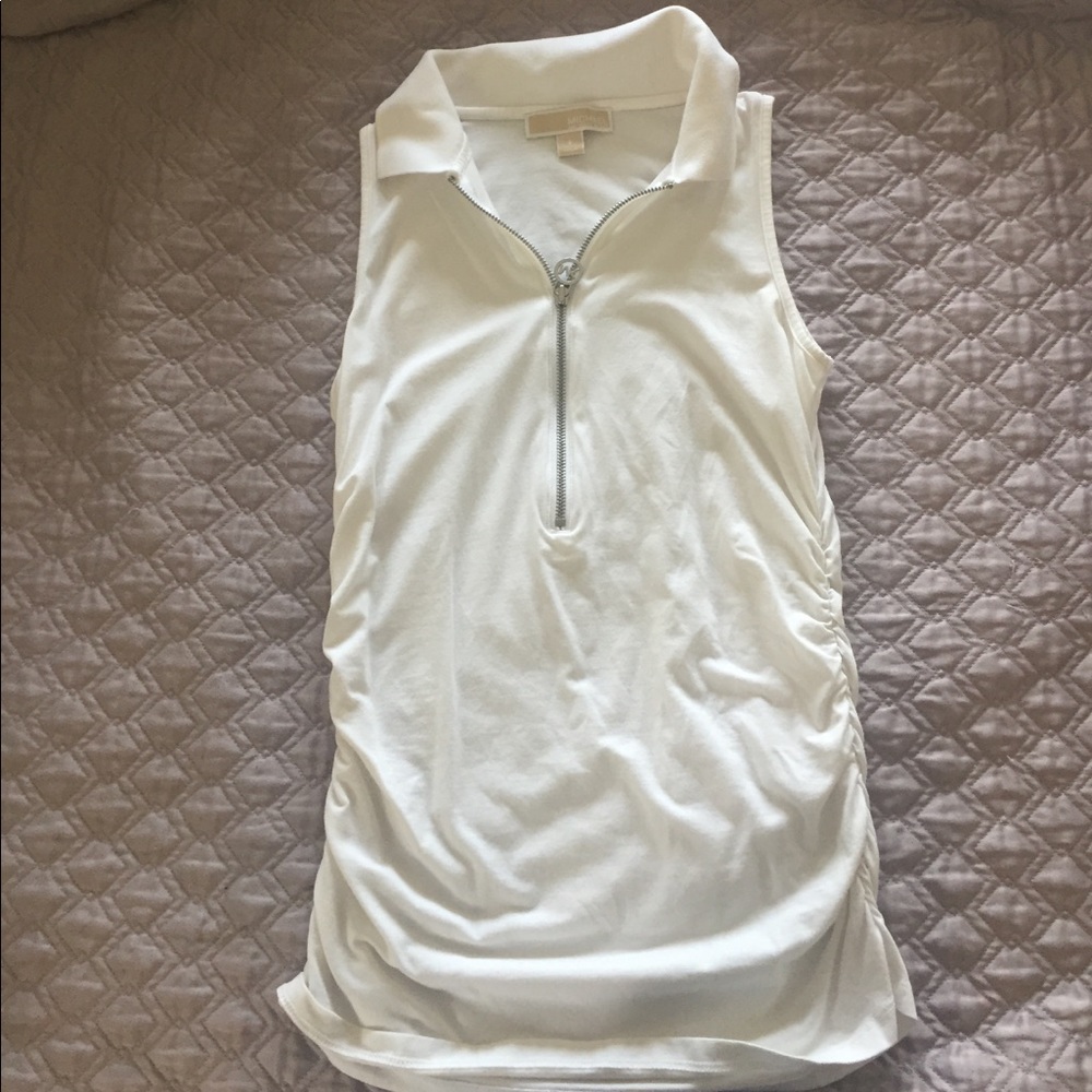 Michael Kors sleeveless zip up top