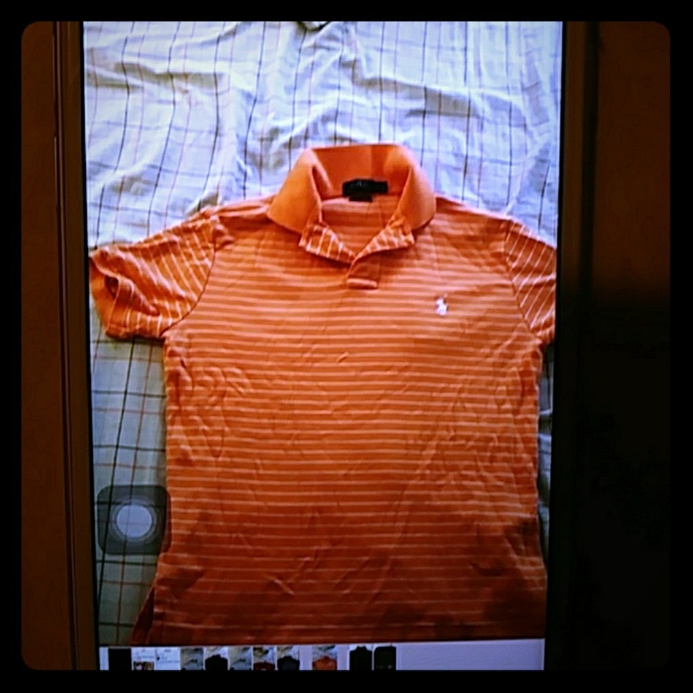 Orange Ralph Lauren Dress Shirt Small