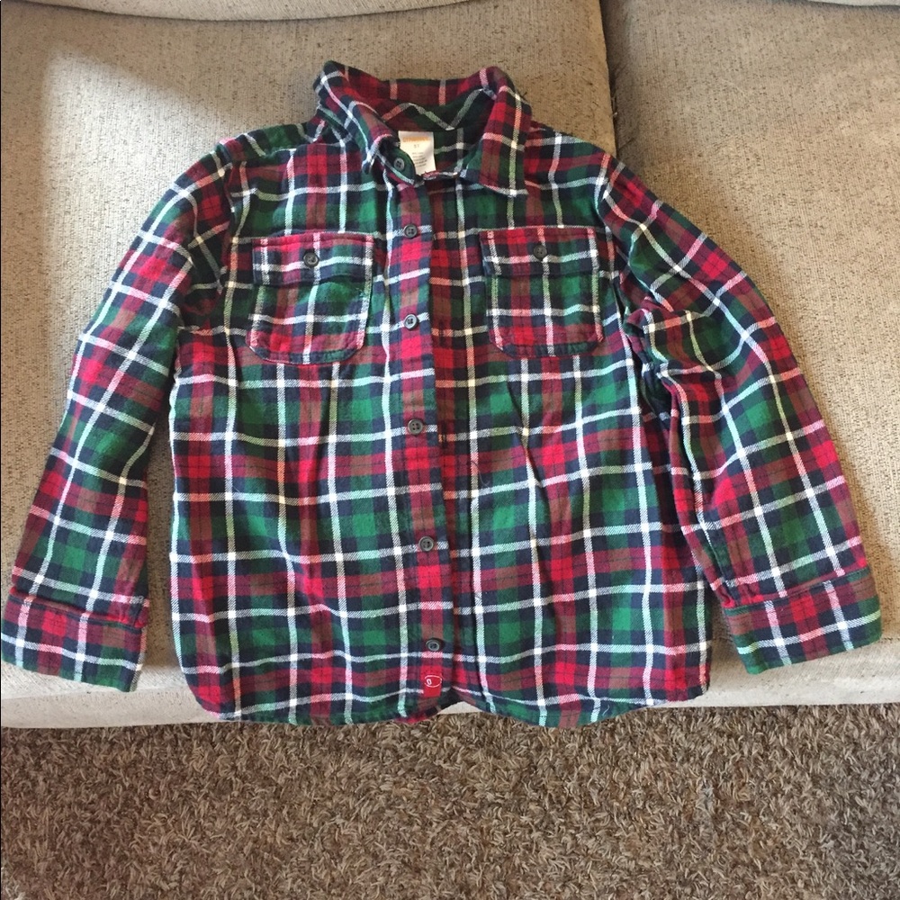 Gymboree Size 5T plaid button up shirt