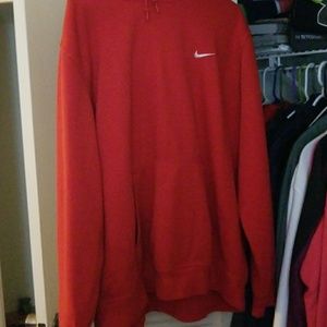 Red Nike hoodie