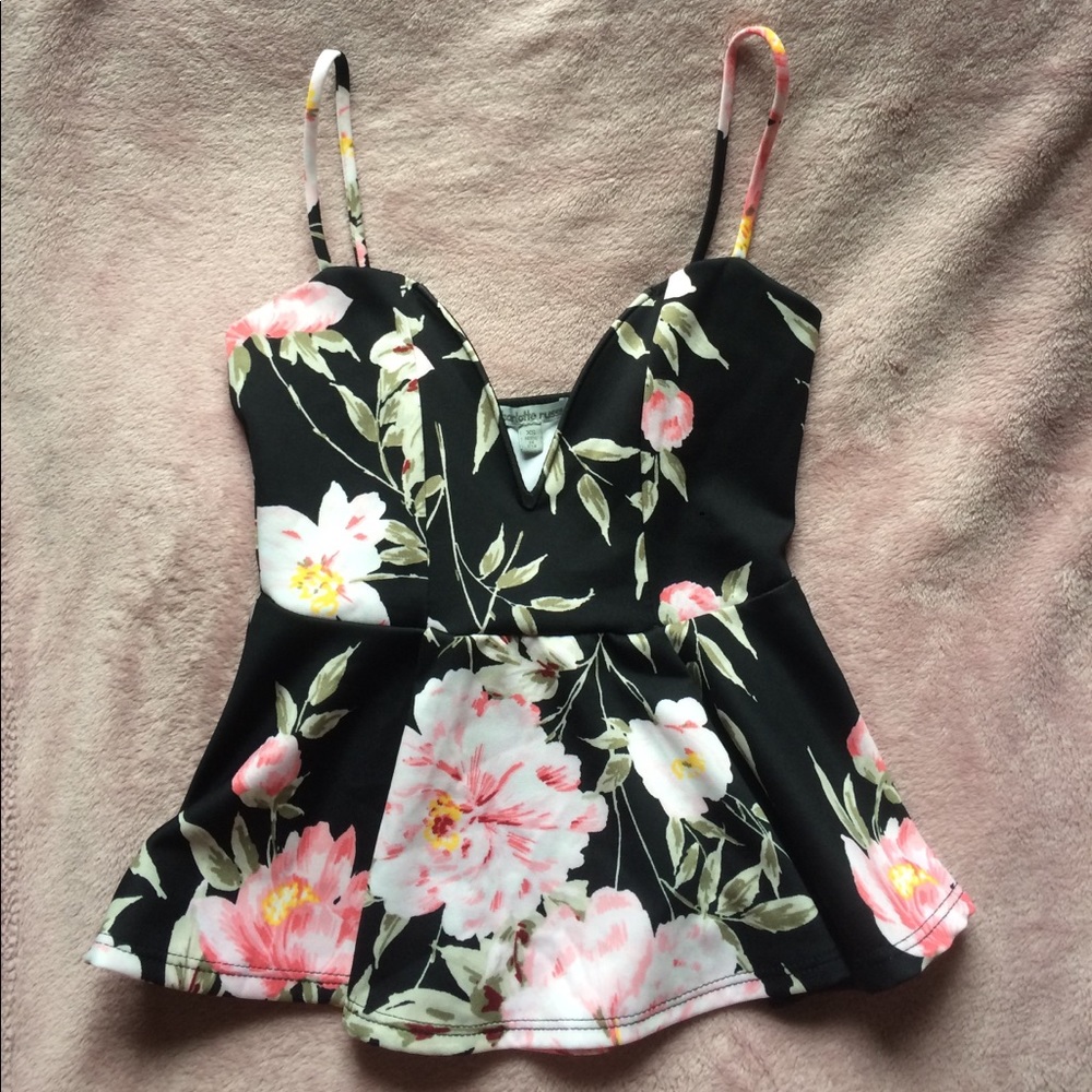 Floral Peplum Top