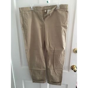 Broken in straight khakis