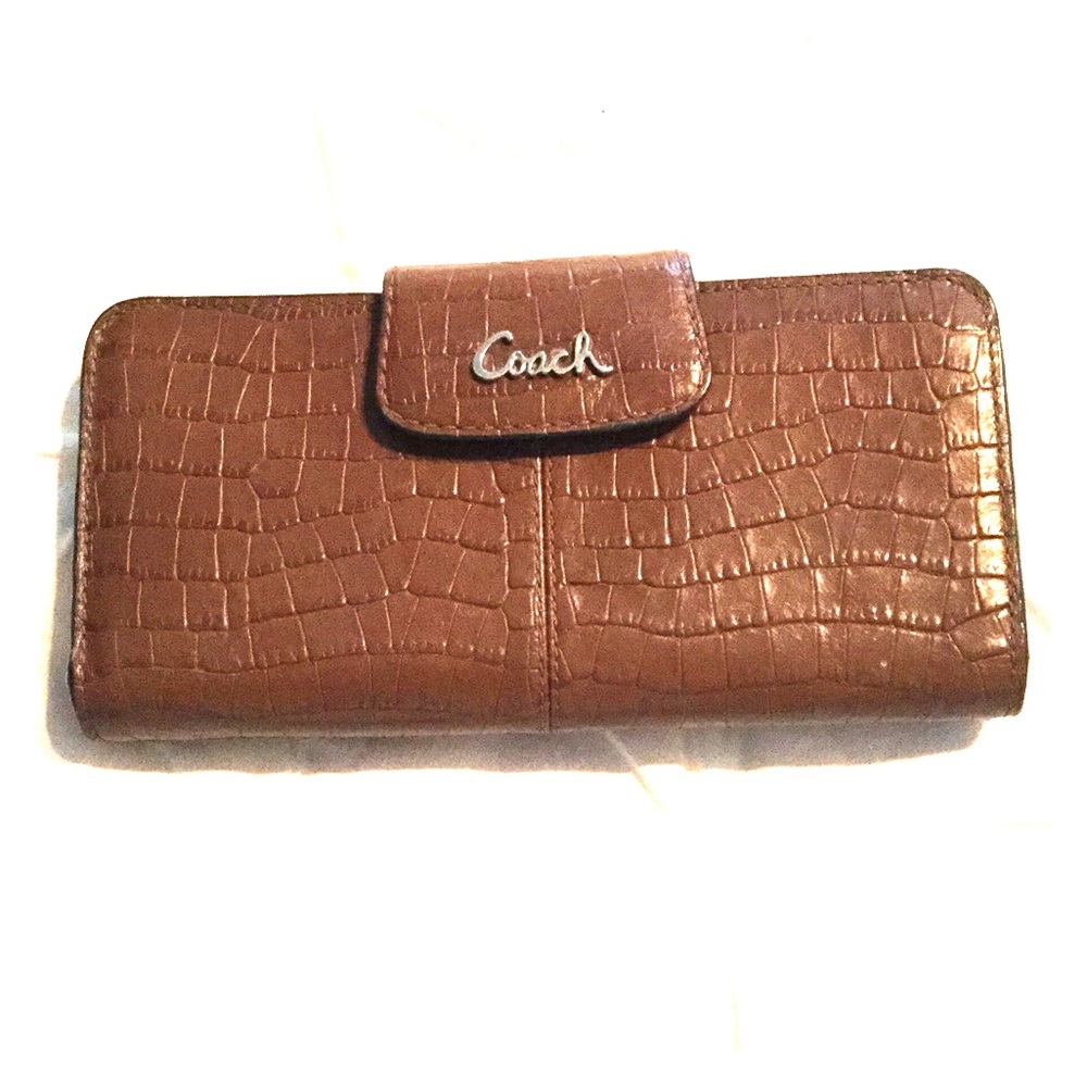 Brown leather Coach wallet