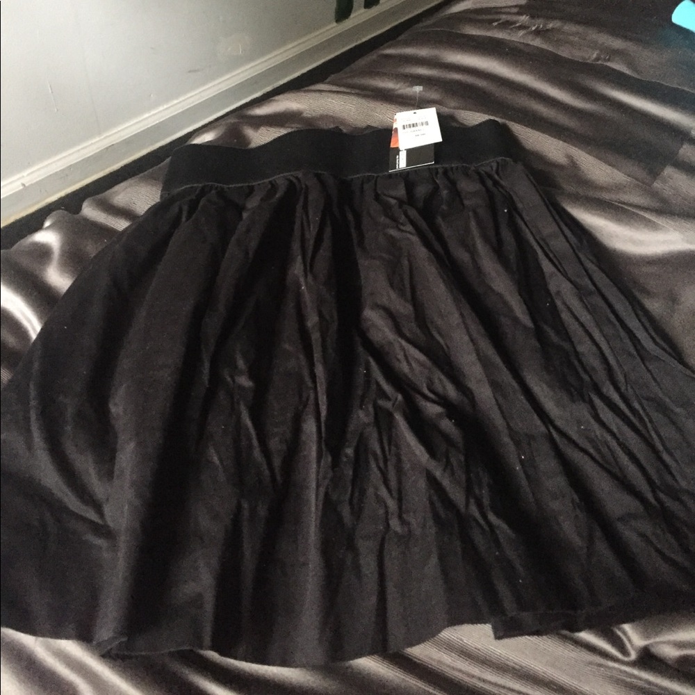 New black skirt zip closure on back