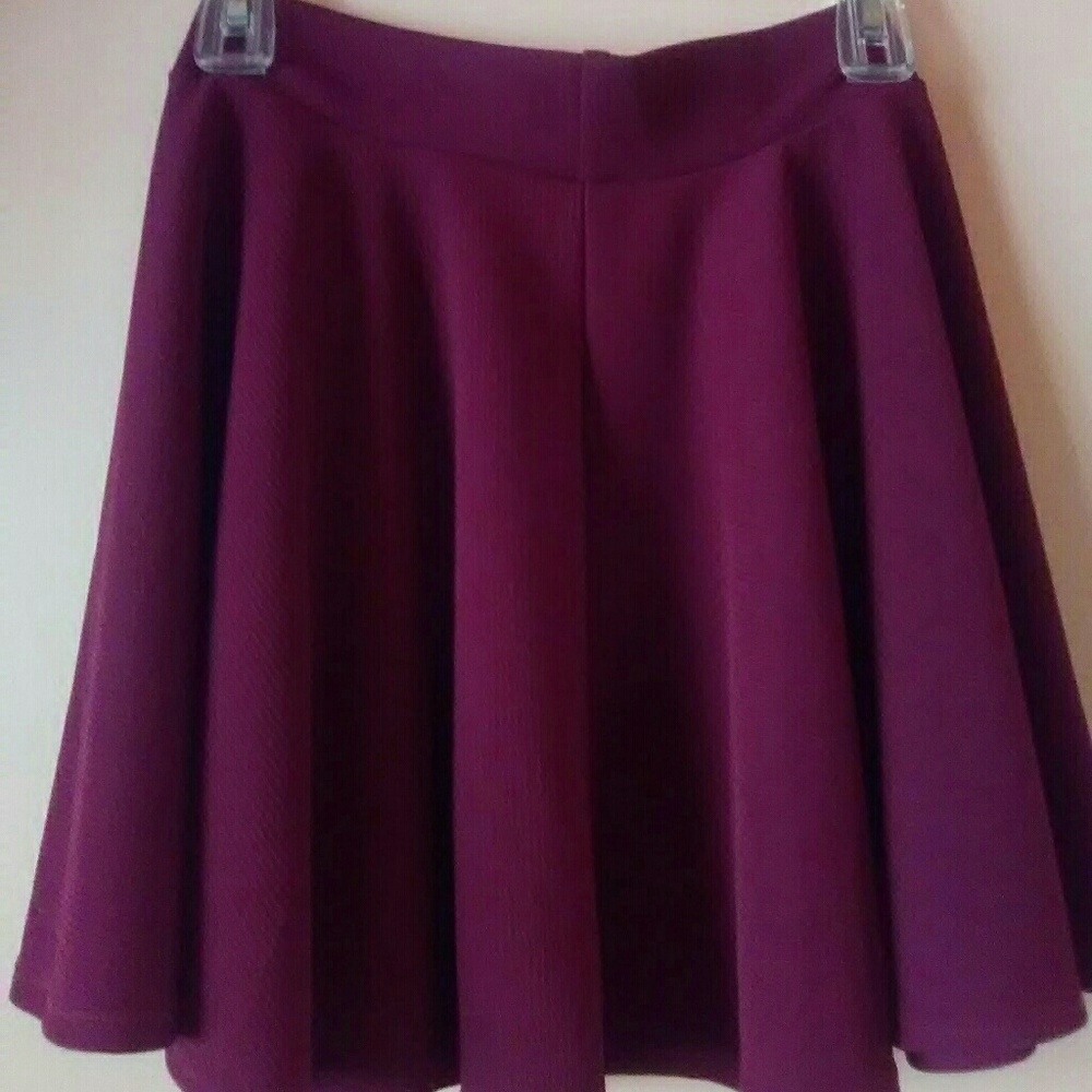 Burgundy circle skirt