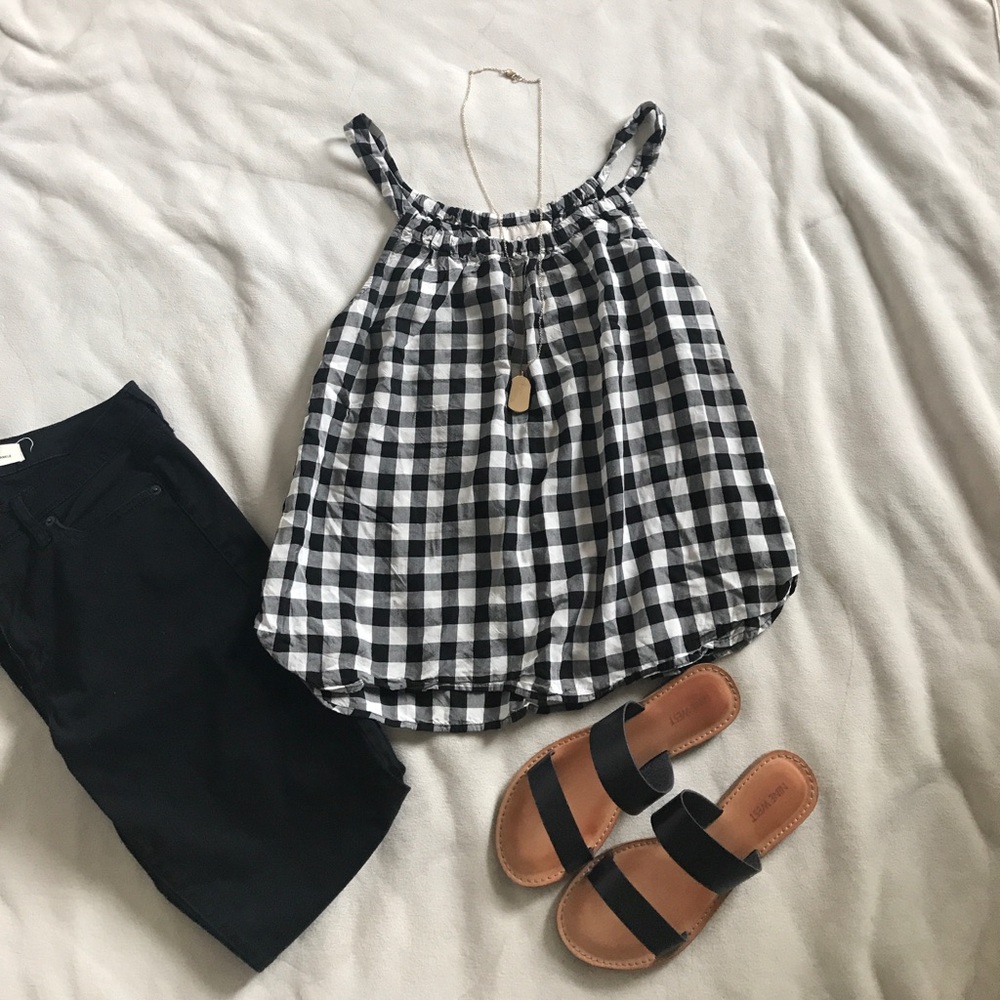 Ann Taylor gingham tank