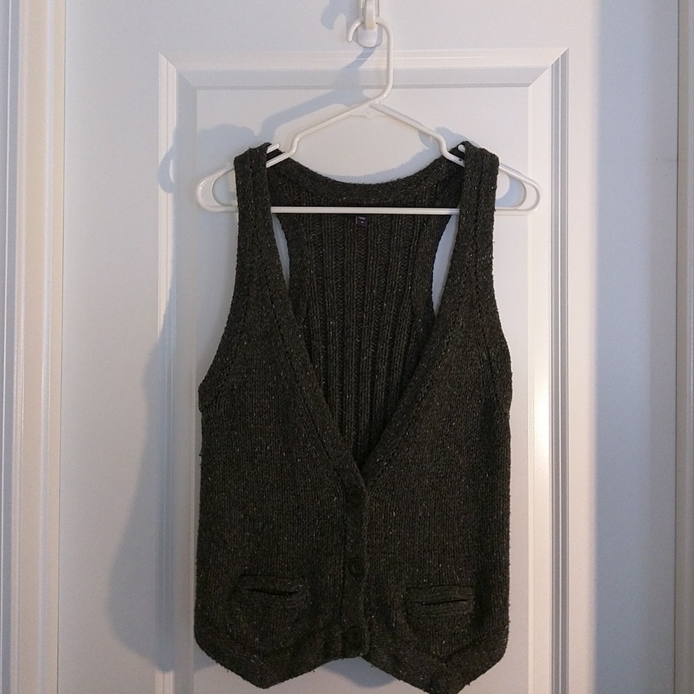 Gray knit vest