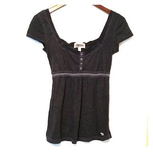 Abercrombie & Fitch Blue Peasant Top