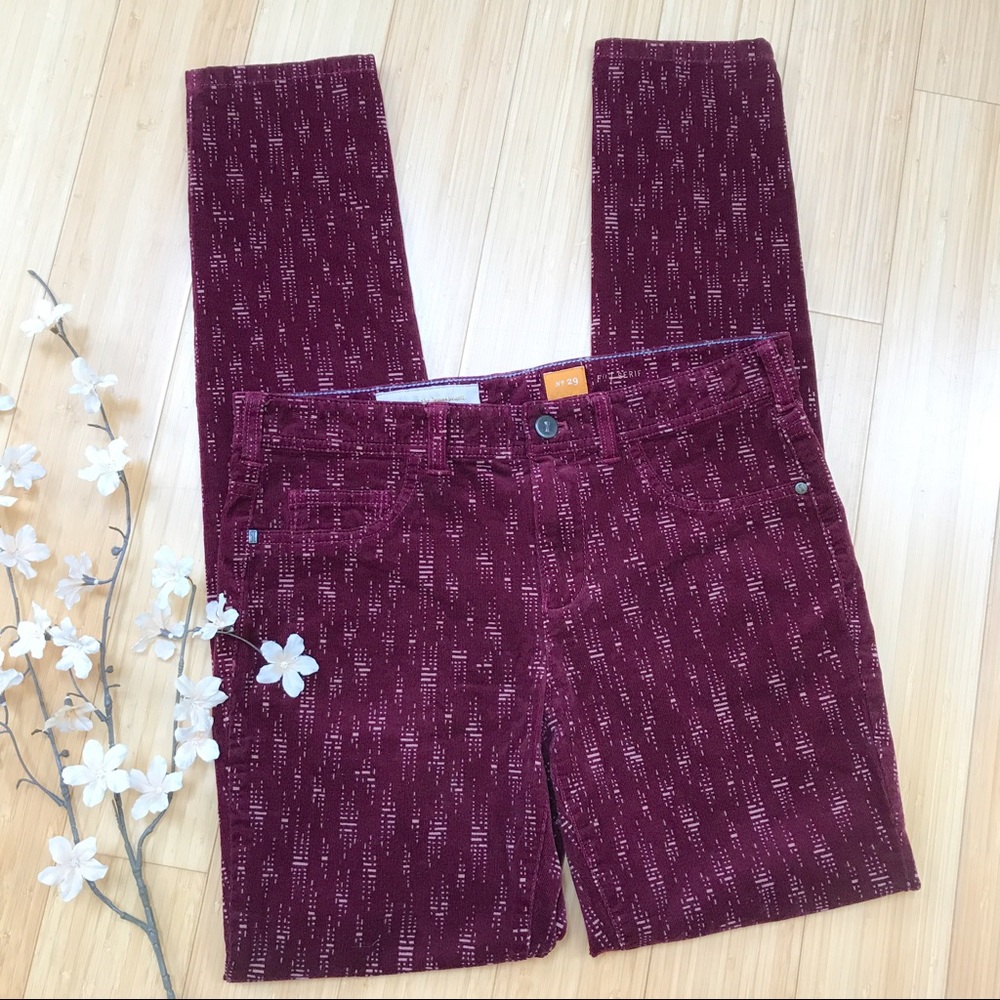 Anthropologie PILCRO corduroy skinny pants, 29.