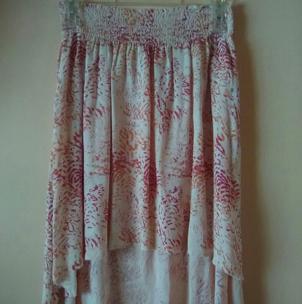 Pink high-low skirt