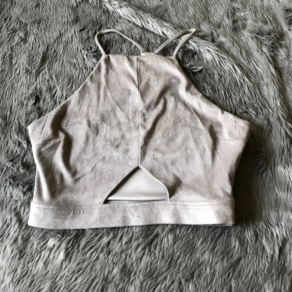 Grey Crop Top