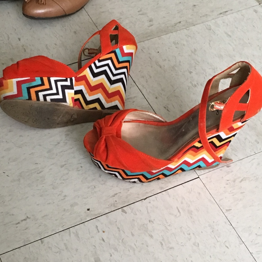 Orange Wedge Sandals💥Clear Out💥