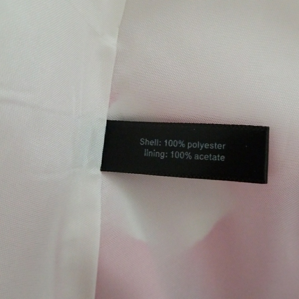 Strapless Pink and White dress with Black Sash - Picture 6 of 6