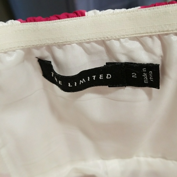 Strapless Pink and White dress with Black Sash - Picture 5 of 6