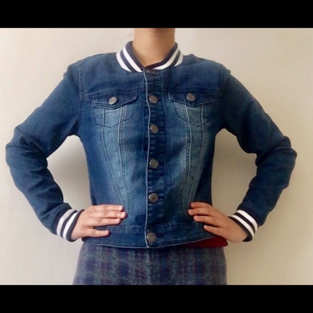 Athletic Denim Jacket