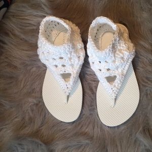 Handmade crotchet flip flop👙