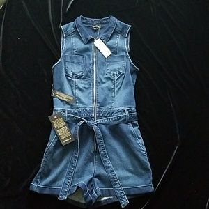 Bebe Denim Romper