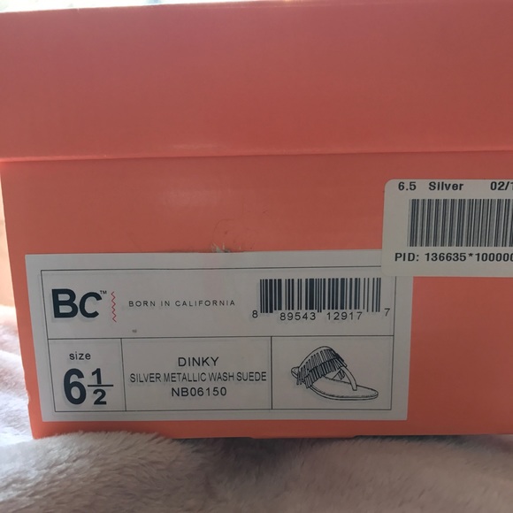 Metallic Fringe Flip flop sandal NEW IN BOX - Picture 5 of 6