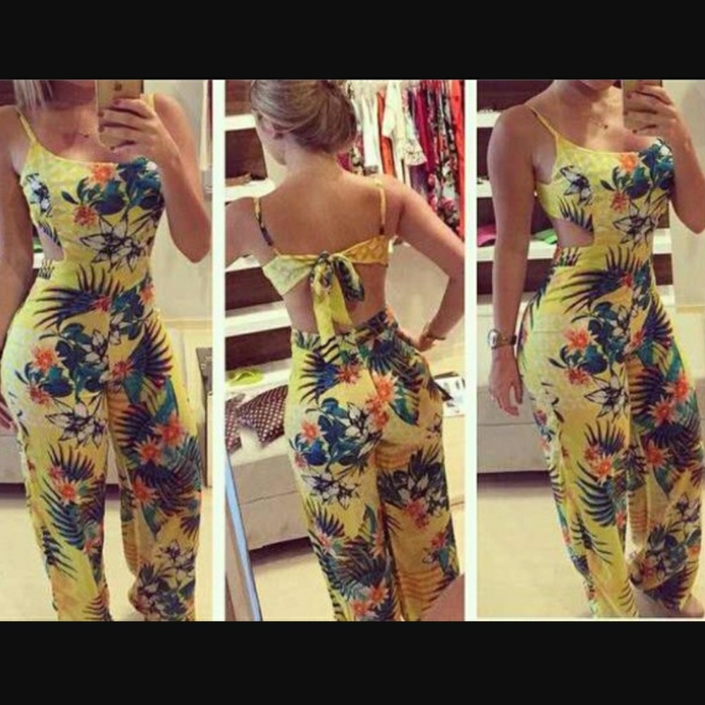 Gamiss Floral Pant Romper