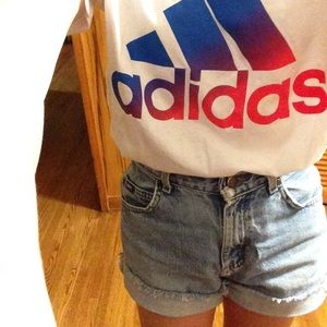 ADIDAS T SHIRT MEDIUM WHITE COLORFUL NWT