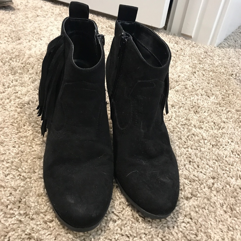 Fringe booties