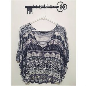 Tribal Print Flowy Crop Top