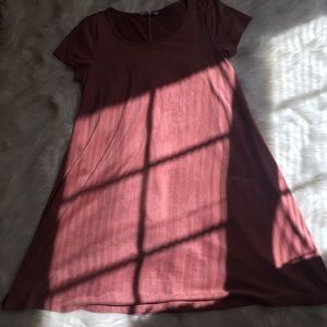 Socialite Faux Suede T-Shirt Dress