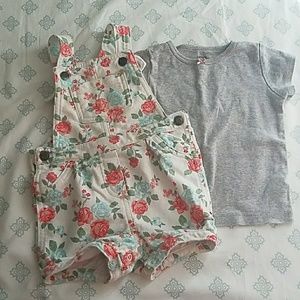 Toddler overalls with shirt