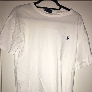 White mens polo tee