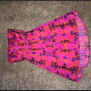 Pink strapless casual/party dress