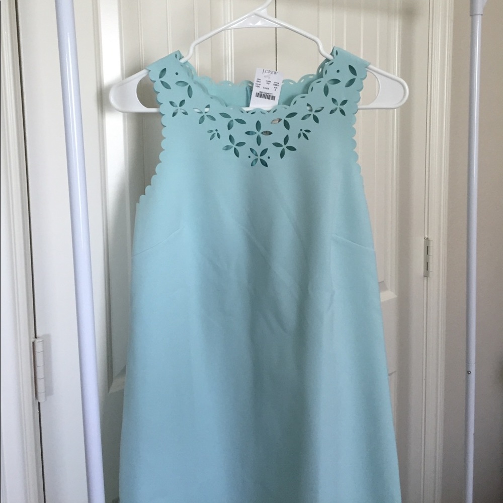 JCREW MINT COLORED CUTOUT DETAIL DRESS