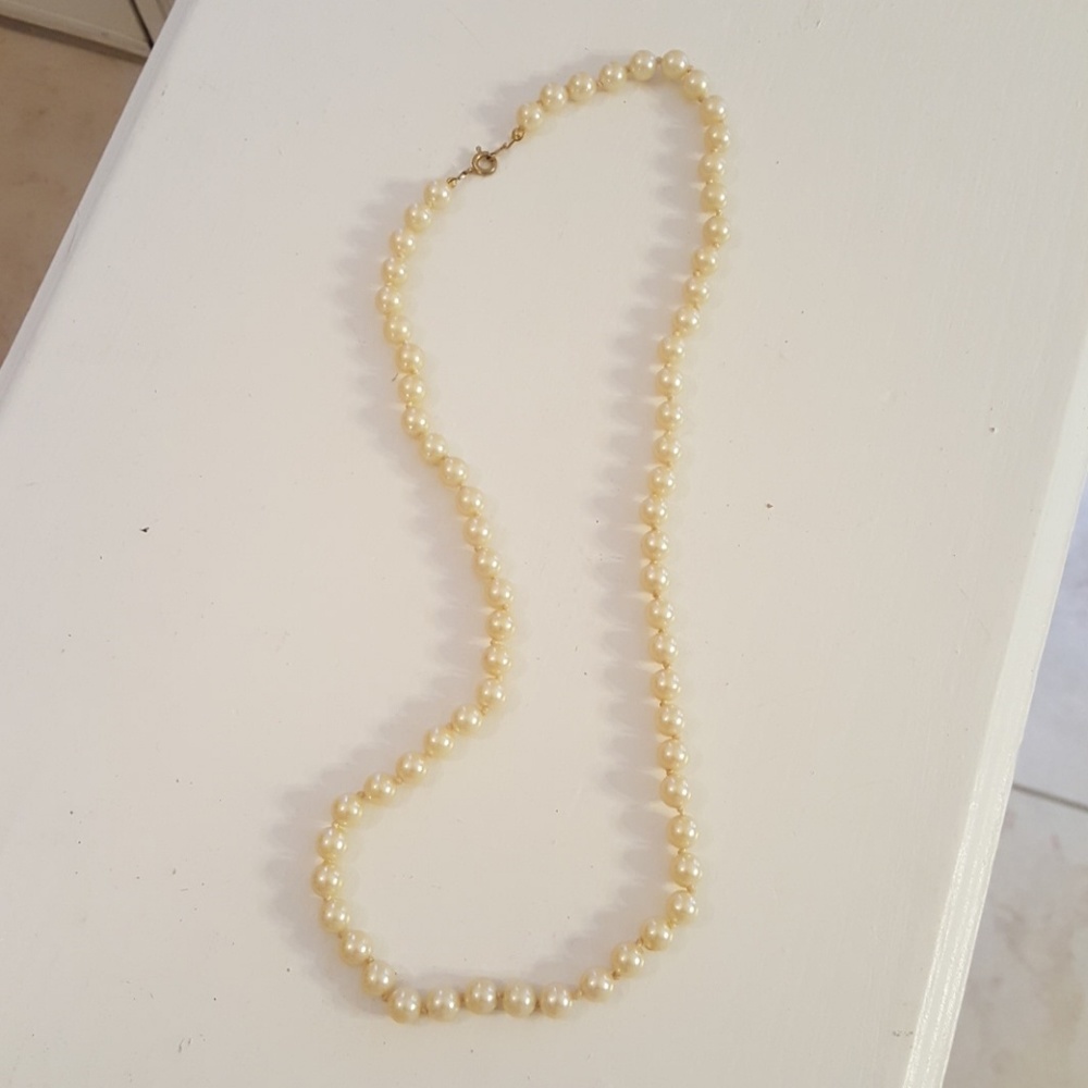 faux pearl necklace