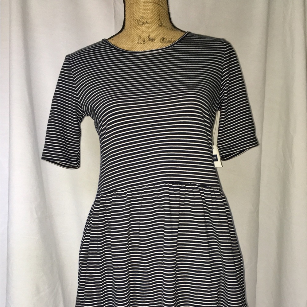 Blue and white striped dress from Gap