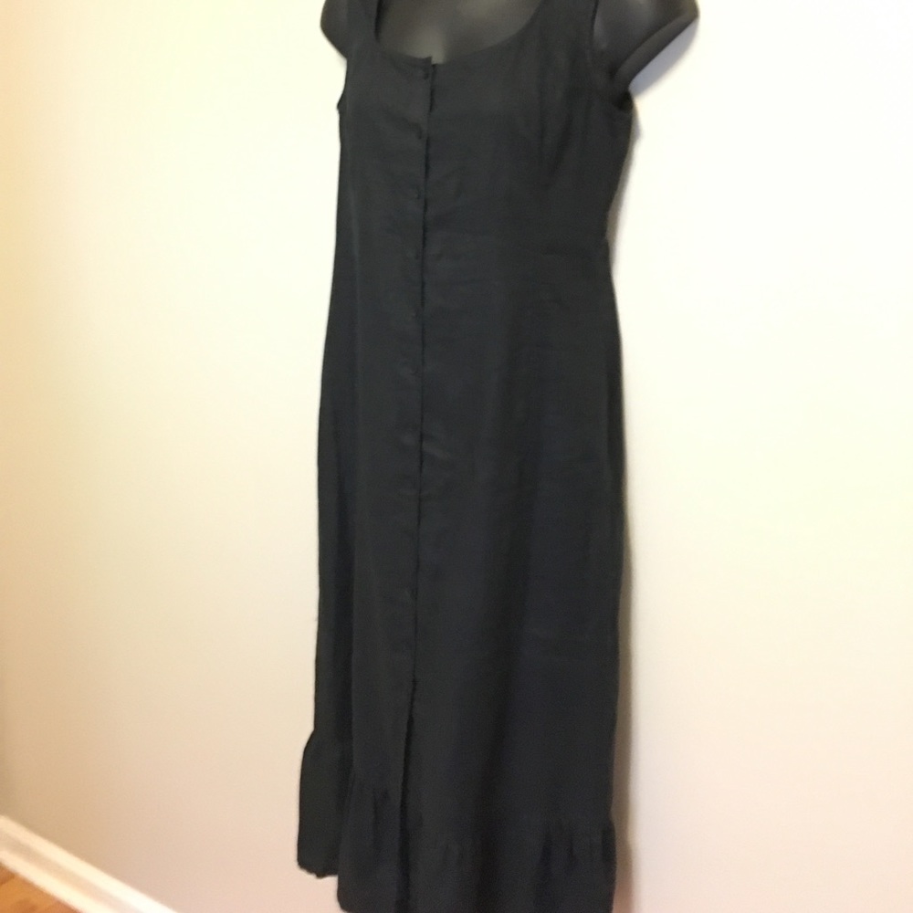 Ann Taylor LOFT black linen maxi dress. Size 10