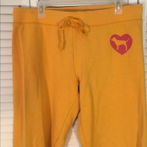 Orange Victoria's Secret Ankle Sweatpants Size L
