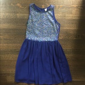 francesca's blue dress with sequins