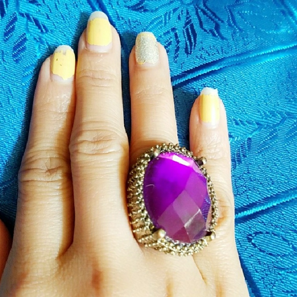 4 Cocktail Rings with large stone size 5-7