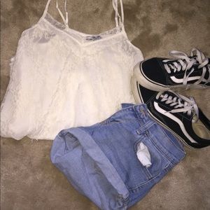 A&E Lace cream blouse