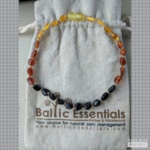 11in Raw, Baltic Amber Teething Necklace!
