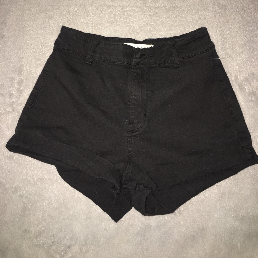 bullhead black denim shorts