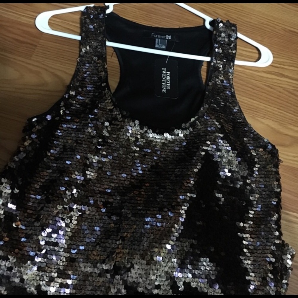 Forever21 Sequin Racerback Tank