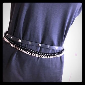 Silver and Studs wrap belt