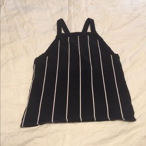 Me to We Black and White Striped Top