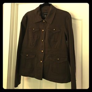 Brown XL Calvin Klein Military-Style Jacket