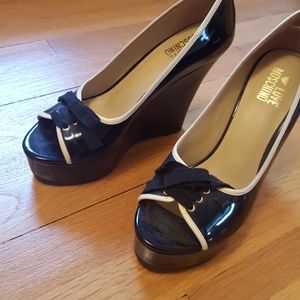 Moschino lace-up platform heels