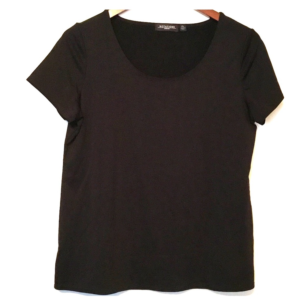 Notations Petite Black Forgiving T-Shirt